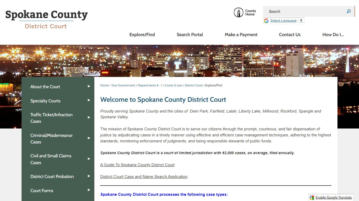 Welcome to Spokane County District Court | Spokane County, WA